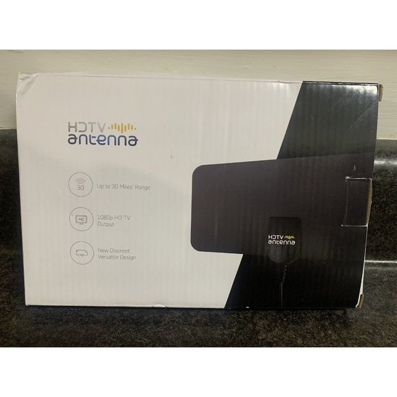 SkyLink HDTV Flat HD Digital Indoor TV Antenna with Amplifier 30 Miles Range - Picture 1 of 7